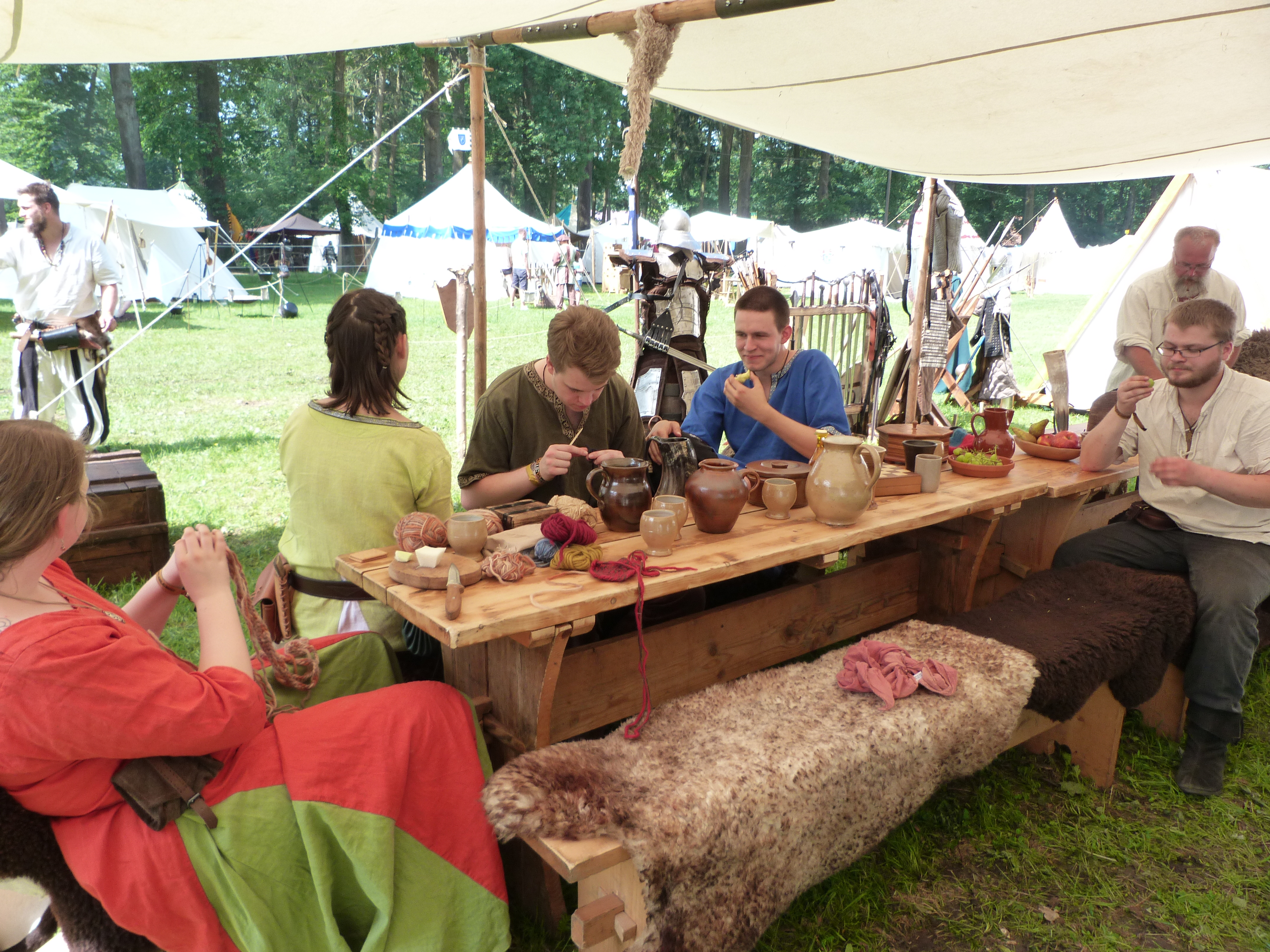 Balduin lernt Nadelbinden in Gütersloh 2018